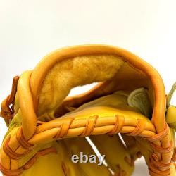 MIZUNO Pro HAGA JAPAN Crest Hide Refino Infielder Glove 11.5 RHT Yellow Kousaku