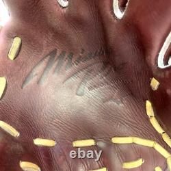 MIZUNO Pro HAGA JAPAN Crest Hide Wisdom 11 Infielder Glove RHT Plum Brown Rare