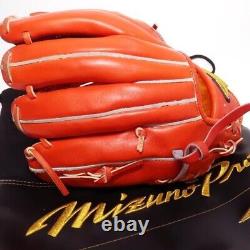 MIZUNO Pro Hard Glove Finger Core Technology Orange 1AJGH21105 For Infield