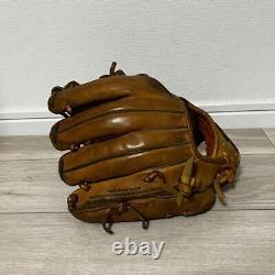 MIZUNO pro Hardball Infield Glove Right-handed Black witho storage bag Very Good