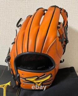 Mizuno Pro 11.5inch Infield Right Orange Black Special order Glove Japan