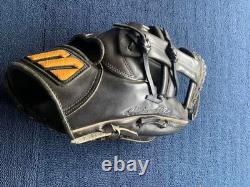 Mizuno Pro Baseball Glove Open Top Leather Adult Infield Black
