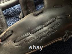 Mizuno Pro Baseball Glove Open Top Leather Adult Infield Black