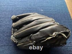 Mizuno Pro Baseball Glove Open Top Leather Adult Infield Black