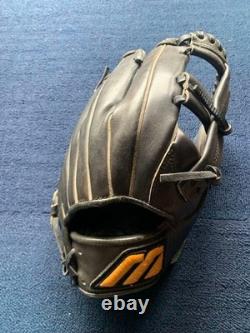 Mizuno Pro Baseball Glove Open Top Leather Adult Infield Black