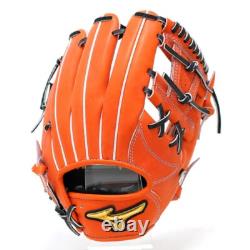 Mizuno Pro Baseball Hard Glove HAGA JAPAN Infield Custom Order Orange NEW
