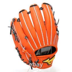 Mizuno Pro Baseball Hard Glove HAGA JAPAN Infield Custom Order Orange NEW