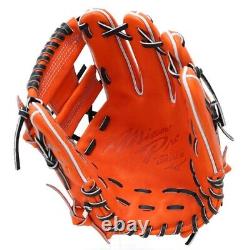 Mizuno Pro Baseball Hard Glove HAGA JAPAN Infield Custom Order Orange NEW