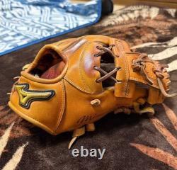 Mizuno Pro Baseball Infield Glove RH Used Brown Professional Gloves