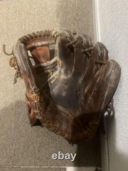 Mizuno Pro Brown Leather Infield Baseball Glove Used, Repair Needed