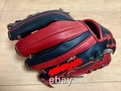 Mizuno Pro Custom Baseball Glove Infield Yuto Sakamoto Model RH Black Red Used