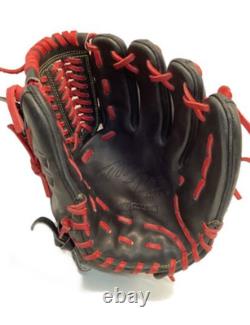 Mizuno Pro Custom Hardball Infield Baseball Glove Adult Black Red Case RHT Japan