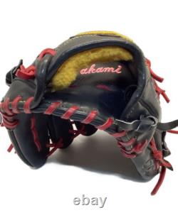 Mizuno Pro Custom Hardball Infield Baseball Glove Adult Black Red Case RHT Japan