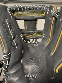 Mizuno Pro GMP2BK-600S 11.75 Infield Glove Black US Kip Leather RHT Never Used