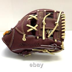 Mizuno Pro HAGA JAPAN 11.5 Infield Baseball Glove RHT Crest Hide Wisdom Brown