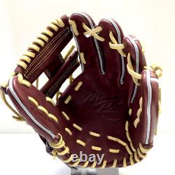 Mizuno Pro HAGA JAPAN 11.5 Infield Baseball Glove RHT Crest Hide Wisdom Brown
