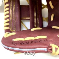 Mizuno Pro HAGA JAPAN 11.5 Infield Baseball Glove RHT Crest Hide Wisdom Brown