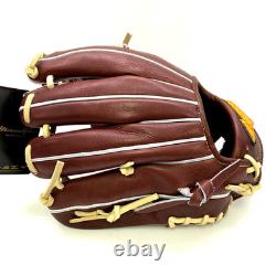 Mizuno Pro HAGA JAPAN Infielder 11in RHT Brown HARD BASEBALL Glove Harmonia Rare