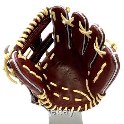 Mizuno Pro HAGA JAPAN Infielder 11in RHT Brown HARD BASEBALL Glove Harmonia Rare