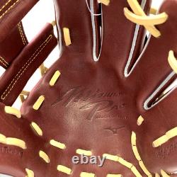 Mizuno Pro HAGA JAPAN Infielder 11in RHT Brown HARD BASEBALL Glove Harmonia Rare