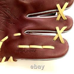 Mizuno Pro HAGA JAPAN Infielder 11in RHT Brown HARD BASEBALL Glove Harmonia Rare