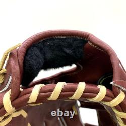 Mizuno Pro HAGA JAPAN Infielder 11in RHT Brown HARD BASEBALL Glove Harmonia Rare