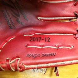 Mizuno Pro HAGA Japan Infield Baseball Glove Hard Leather 9 Adult Used
