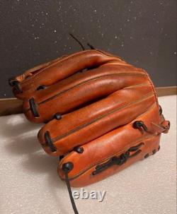 Mizuno Pro HAGA Japan Infield Leather Baseball Glove Used