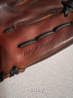 Mizuno Pro Haga Japan Baseball Glove Infield, Full String, Used, Maintained