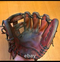 Mizuno Pro Hardball Baseball Glove Infield Splendid Orange Used