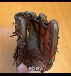 Mizuno Pro Hardball Baseball Glove Infield Splendid Orange Used
