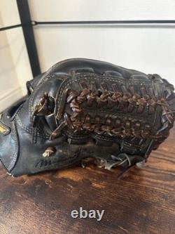 Mizuno Pro Hardball Infield Glove Black Used Baseball Mitt