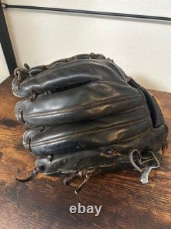 Mizuno Pro Hardball Infield Glove Black Used Baseball Mitt