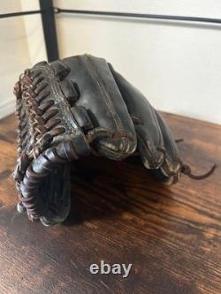 Mizuno Pro Hardball Infield Glove Black Used Baseball Mitt