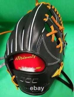 Mizuno Pro Hardball Infielder's Glove Size 9 Right-handed Black HAGA Japan NEW