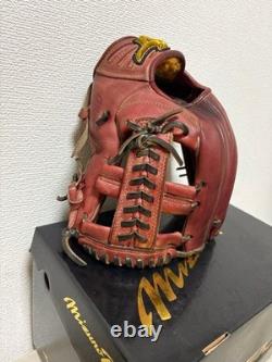 Mizuno Pro Infield Baseball Glove Hard Leather Used Good Condition