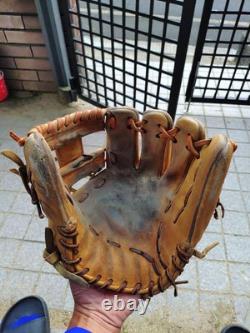 Mizuno Pro Infield Baseball Glove Hardball Leather Used Small Size