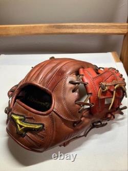 Mizuno Pro Infield Baseball Glove Kikuchi Model Hardball, HAGA, Used