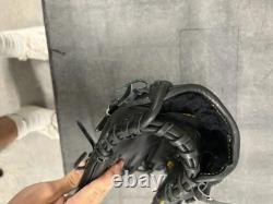Mizuno Pro Kamehameha Baseball Glove Black Yellow H-Web Used Pitcher/Infield