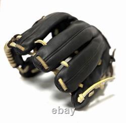 Mizuno Pro Order Black Infielder Glove Kousaku Kishimoto Stamp Rare Vintage