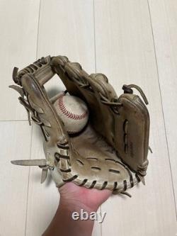 Mizuno Pro Order Infield Baseball Glove Diversity Blue Haga Japan Leather 11.5i