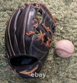 Mizuno pro 11.25 Infield Right Black 1AJGH22103 HAGA Japan KIP Leather