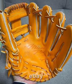 Mizuno pro 11.5 Glove infield right Orange HAGA Japan flagship shop limited Used