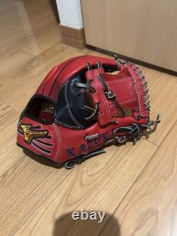 Mizuno pro 11.5 Infield Right Black Red Special Order soft Glove from Japan