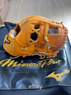 Mizuno pro 11.5 Infield Right Orange Special Order Glove HAGA Japan