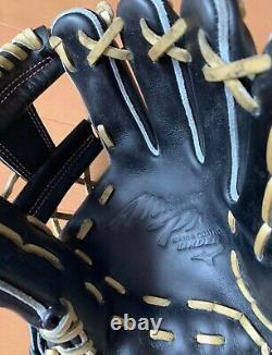 Mizuno pro 11.5inch Infield Right Black Special Order Glove HAGA Japan