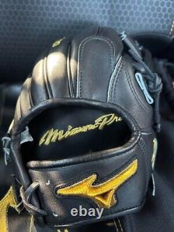 Mizuno pro 11.5inch Infield Right Black Special Order Glove HAGA Japan