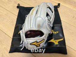 Mizuno pro 11.5inch Infield Right white Special Order Glove HAGA JAPAN