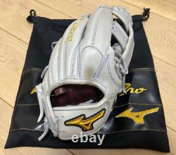 Mizuno pro 11.5inch Infield Right white Special Order Glove HAGA Japan