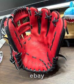 Mizuno pro 11.75 Infield Right Red Black Special Order Glove HAGA Japan